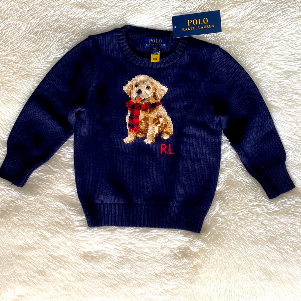 Polo RL kids sweater navy 2 T bear